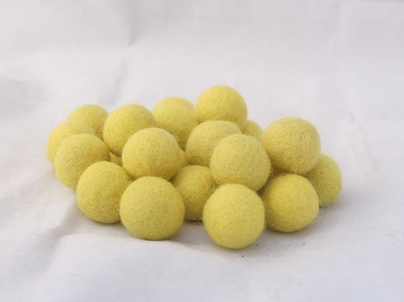 2 cm/20mm Felt Balls-Blue, Purple, Yellow, Brown, Pink - nepacrafts