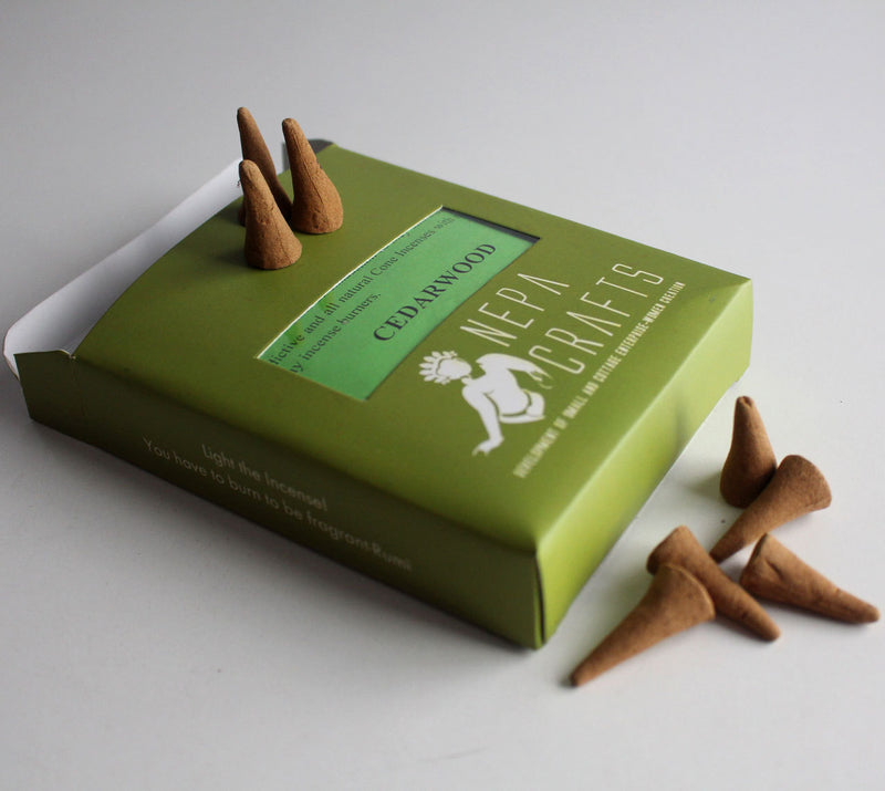 Cedarwood Cone Incense - nepacrafts