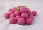 2 cm/20mm Felt Balls-Blue, Purple, Yellow, Brown, Pink - nepacrafts
