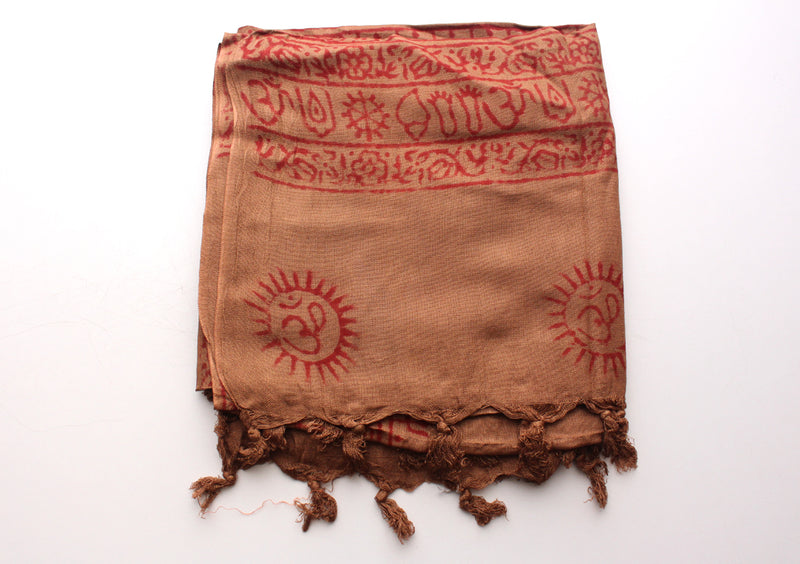 Lord Shiva-The dancing Natraj Printed Cotton Shawl