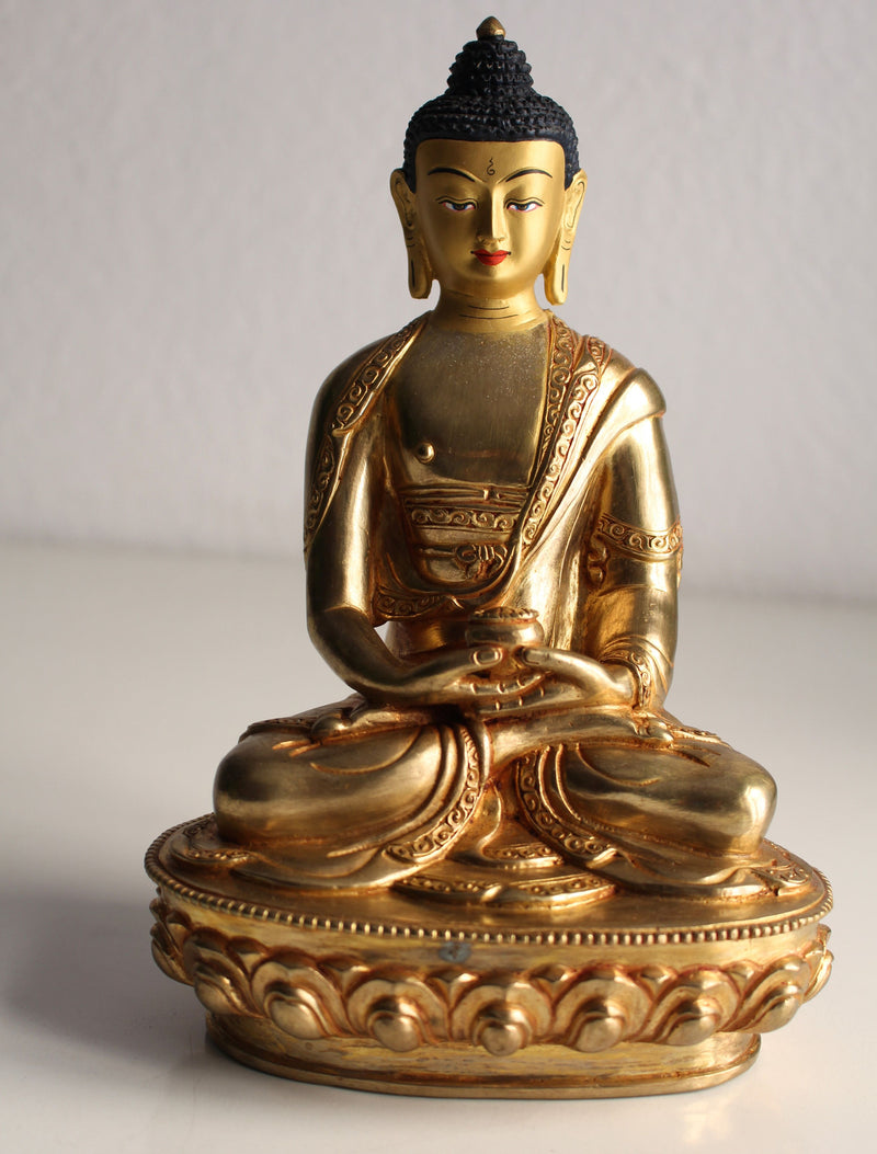 Fully Gold Plated Amitabha Buddha Statue - nepacrafts