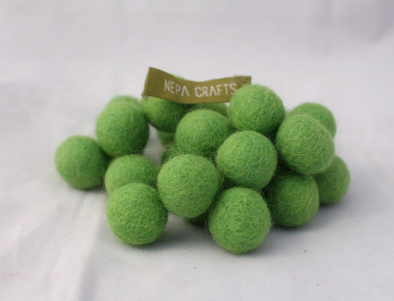 2 cm/20mm Felt Balls-White, Green,Gray, Turquoise, Purple - nepacrafts