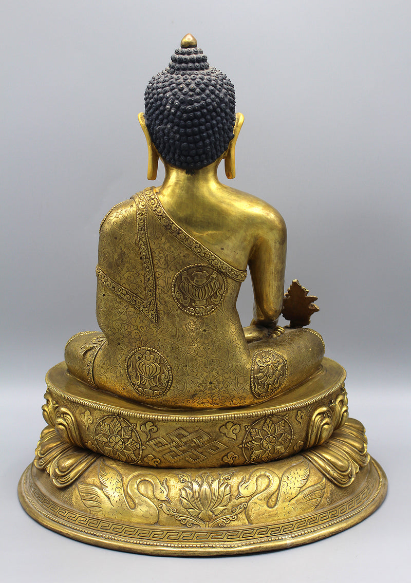 Fully Gold Plated Medicine Buddha Statue