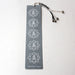 Gray Tibetan Om Lokta Paper Bookmark with Charm Tassel - nepacrafts