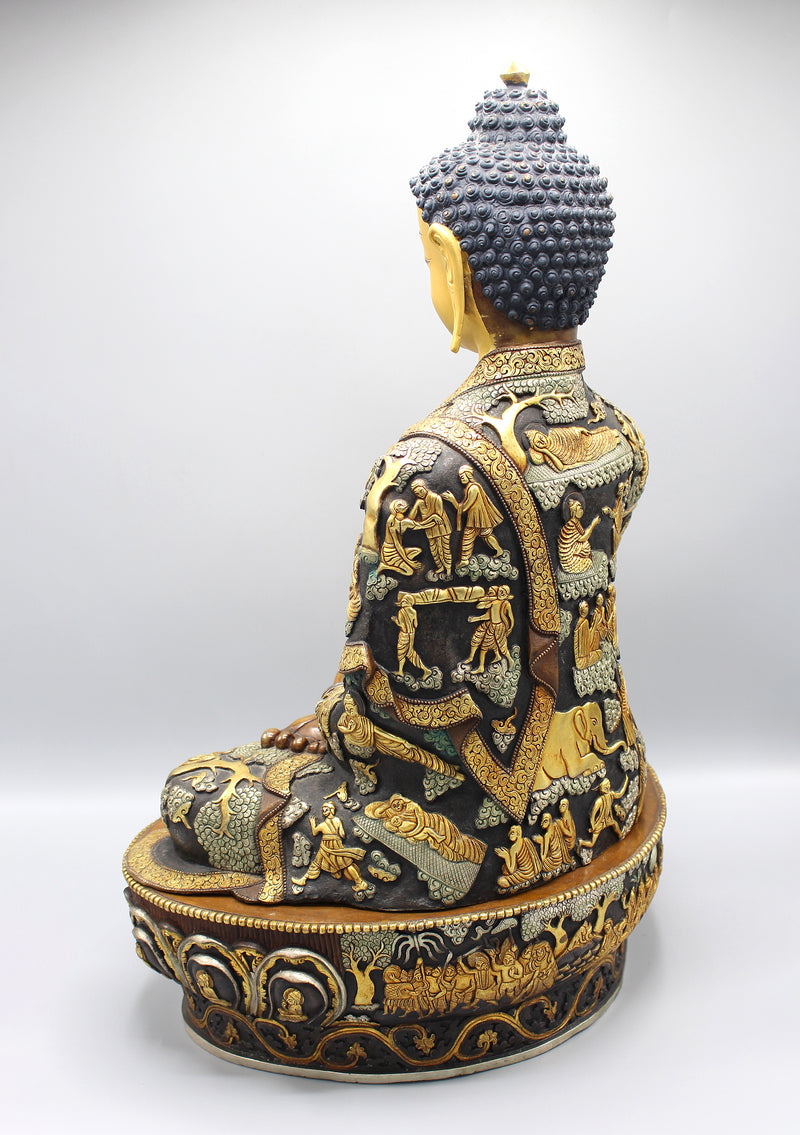 Masterpiece Shakyamuni Buddha's Life Carving Statue - nepacrafts