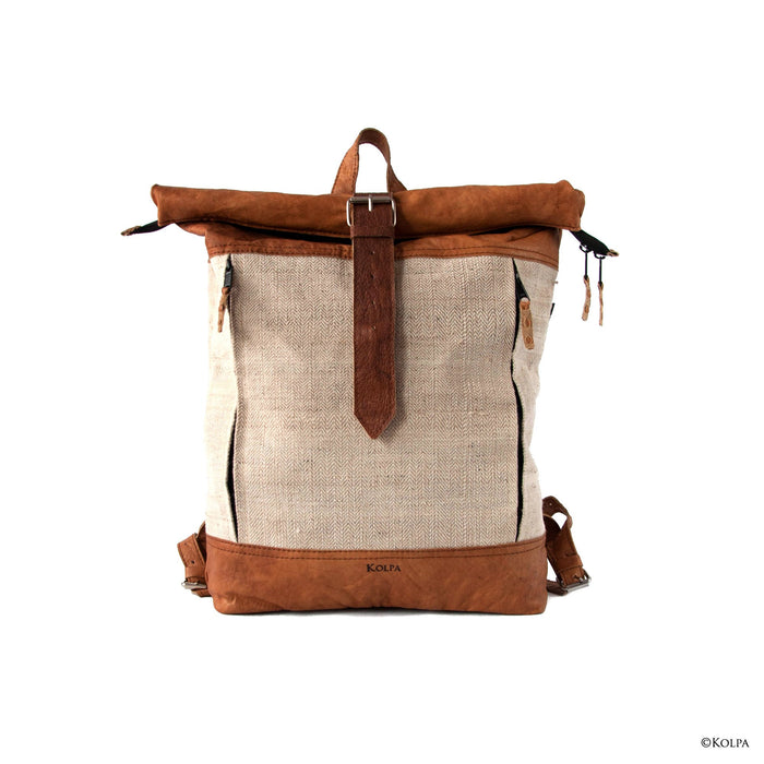 Nettle and Cotton Mix Rolltop Rucksack