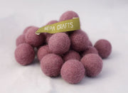 2cm/20mm Felt balls-Blue, Green, Lavender, Brown - nepacrafts