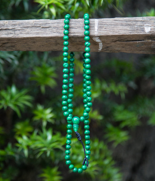 108 Malachite Prayer Beads - nepacrafts