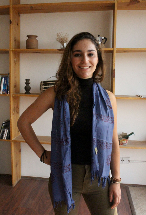 Mini Om Prayer Scarf - nepacrafts