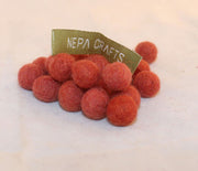 1cm Felt Balls-Blue, Dark Blue, Brown, Pink - nepacrafts