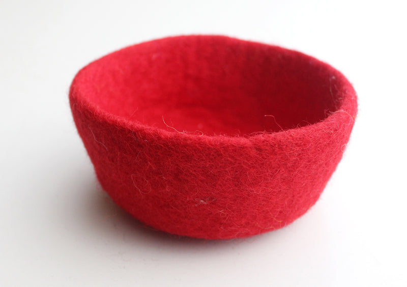 Handfelted Colorful Felt Bowls 4.5" For Keeping Jewelry, Watches and Smaller Items - nepacrafts