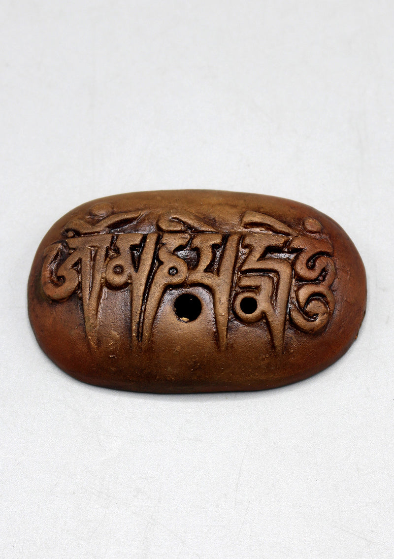 Om Mani Padme Hum Clay Incense Burner