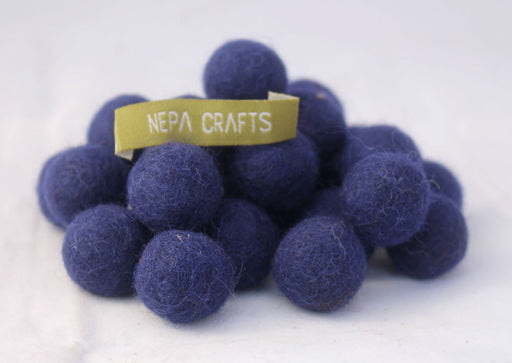 2cm/20mm Felt balls-Blue, Green, Lavender, Brown - nepacrafts