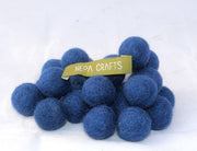 2cm/20mm Felt Balls-Blue, Pink, Beige, Brown, Navy Blue - nepacrafts