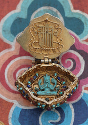 Goldplated Silver Sterling Cheppu Ghau Pendant - nepacrafts