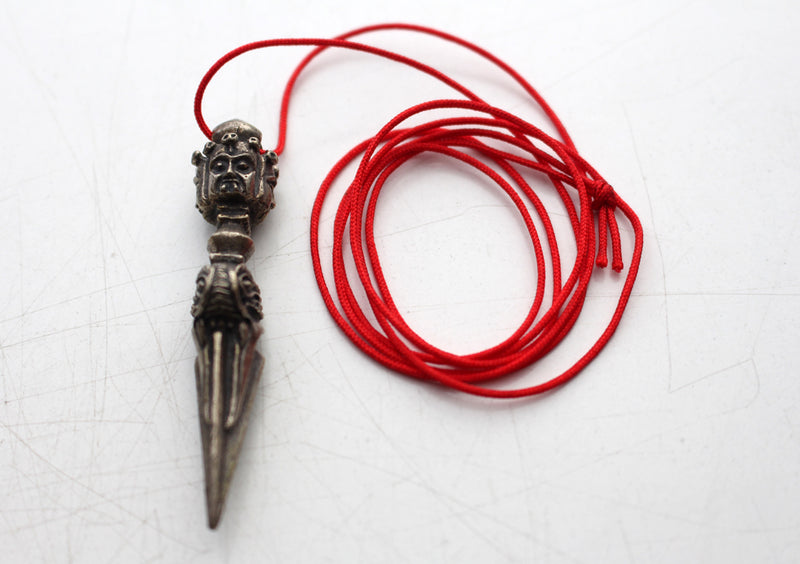 Tibetan Buddhist Ritual Three Face Phurba Pendant - nepacrafts