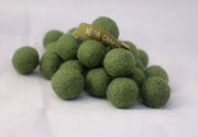2cm/20mm Felt Balls-Brown, Orange, Turquoise, Green, Pink - nepacrafts