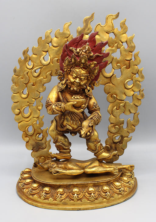 Warthful Deity Kubera Gold Plated Statue - nepacrafts