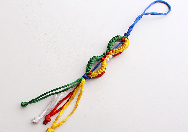 Colorful Braided Dorjee Car Hanging Amulet - nepacrafts