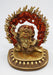 Partly Gold Plated 8" Vajrapani Statue-The Wrathful Deity - nepacrafts