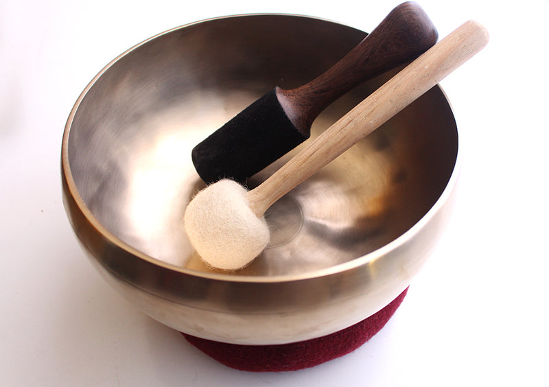 Zen Tibetan Singing Bowl 9" along with Cushion and Thick Mallet - nepacrafts