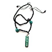 White Metal Om Mani Pendant - nepacrafts