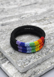 Rainbow Multicolor Glass Beads Bracelet - nepacrafts