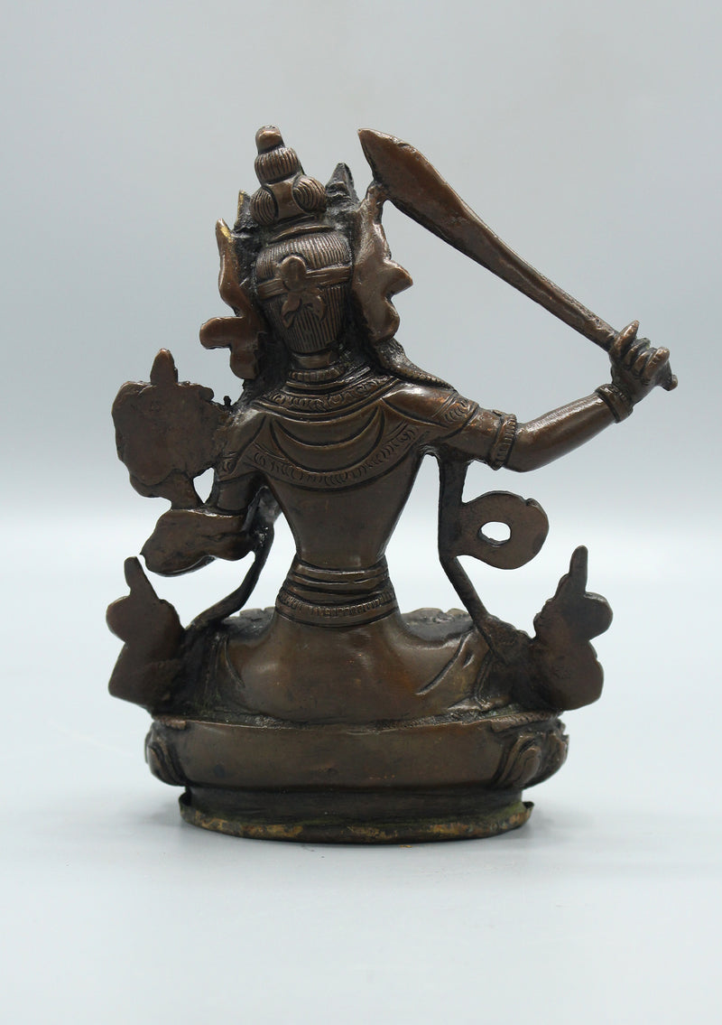 Copper Manjushree Bodhisattava Statue 6"
