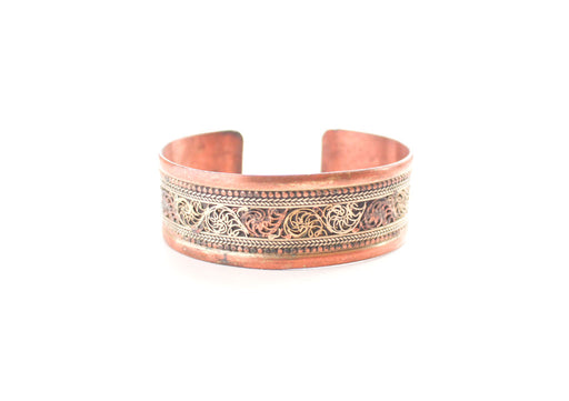 Filigree Pattern Handmade Tibetan Cuff Bracelet - nepacrafts
