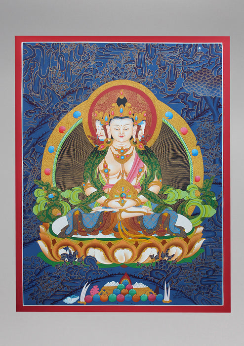 Amitabh Buddha Tibetan Buddhist Thangka Painting