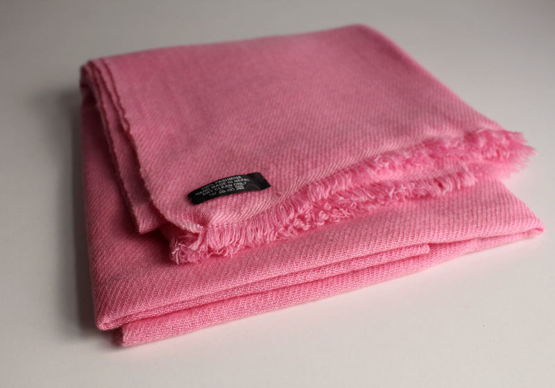 Pure Pashmina Shawl-Rose Pink - nepacrafts