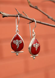 Buddha's Wisdom Eyes Sterling Silver Drop Earrings - nepacrafts
