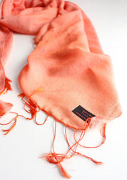 Silky Water Pashmina Stole-Flame Orange - nepacrafts