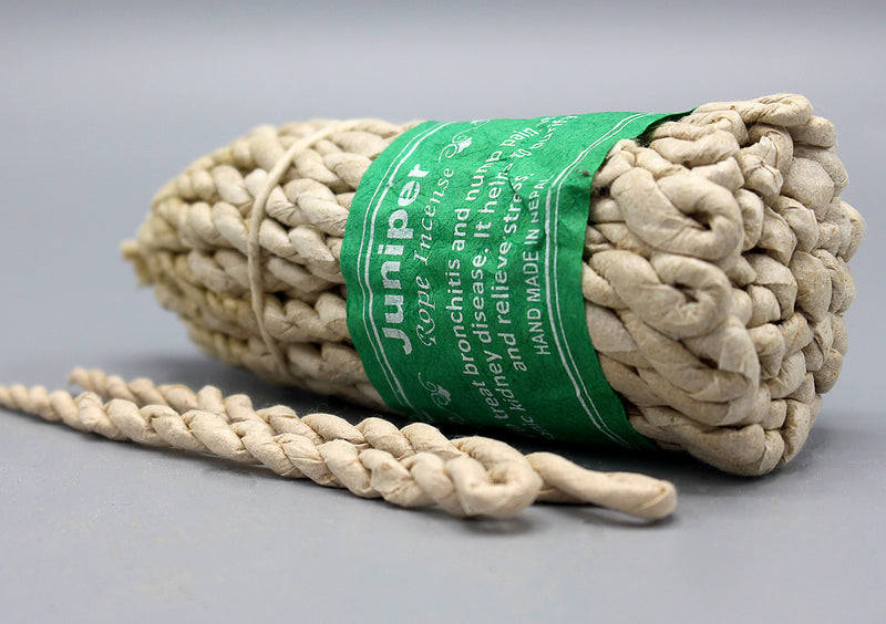 Hand Rolled Juniper Rope Incense - nepacrafts