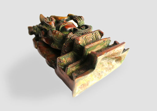 Blessing Ganesha On a Singhasan with Kalasha Parwa " High Brass Statue BRST05 - nepacrafts