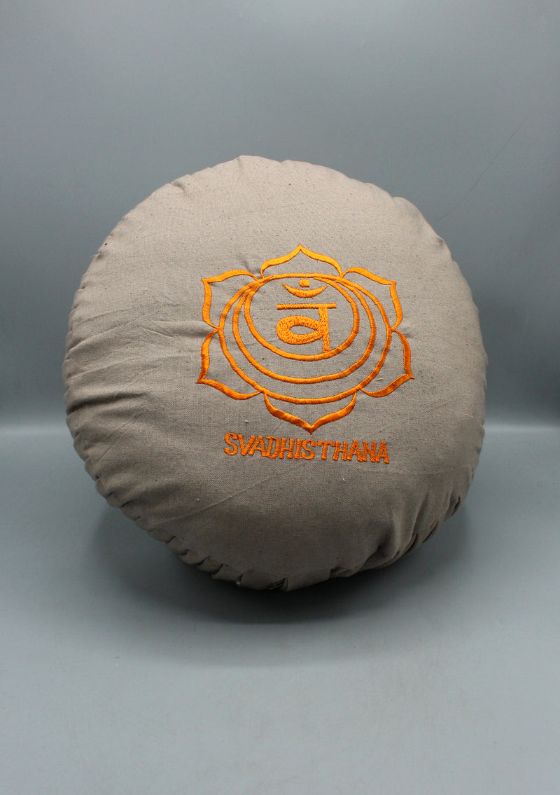 Seven Chakra Svadisthana Cotton Round Meditation Cushion