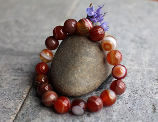 Andesine Stone Beads Wrist Mala - nepacrafts
