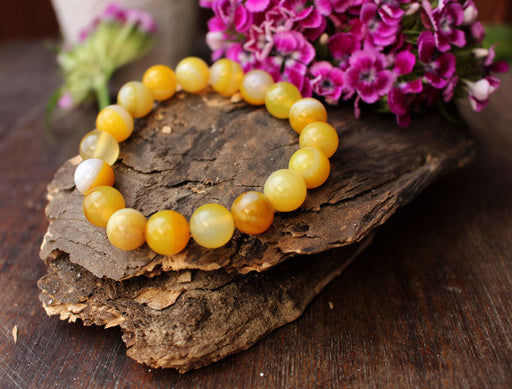 Stretchable Amber Wrist Mala - nepacrafts