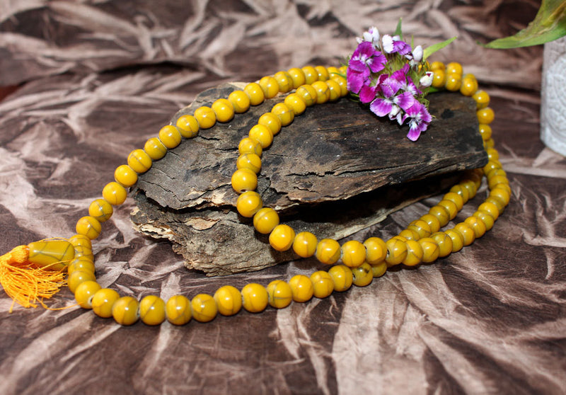 Faux Amber Tassel Necklace - nepacrafts