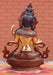 Hindu Goddess Saraswati Partly Gold Plated Statue - nepacrafts