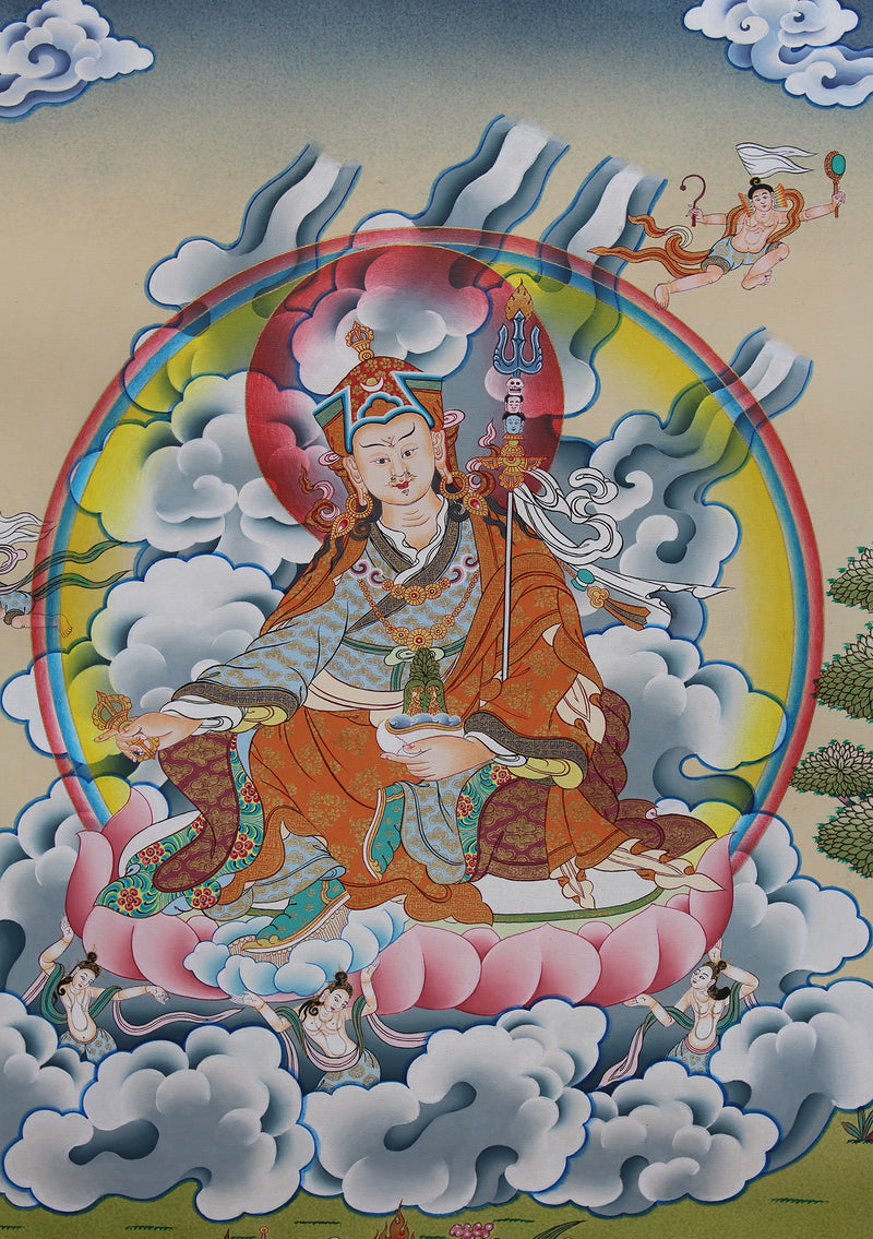 Handpainted Guru Rinpoche Thangka