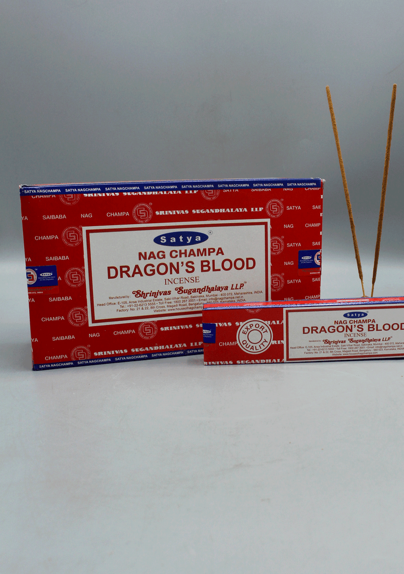 Satya  Dragon's Blood Incense Sticks, Set of 12 Packs, Each 15 g