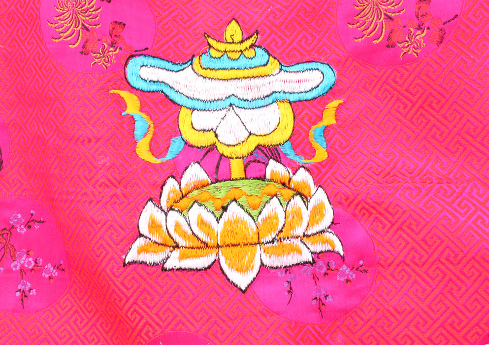 High Quality Heavy Embroidered 8 Auspicious Symbol Tibetan Door Curtain - nepacrafts