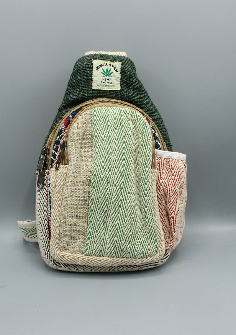 Hemp and Gheri Cotton Mix Natural Cross Travel Bag