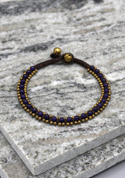 Glass Beads Brass Bell Fashionable Anklet - nepacrafts