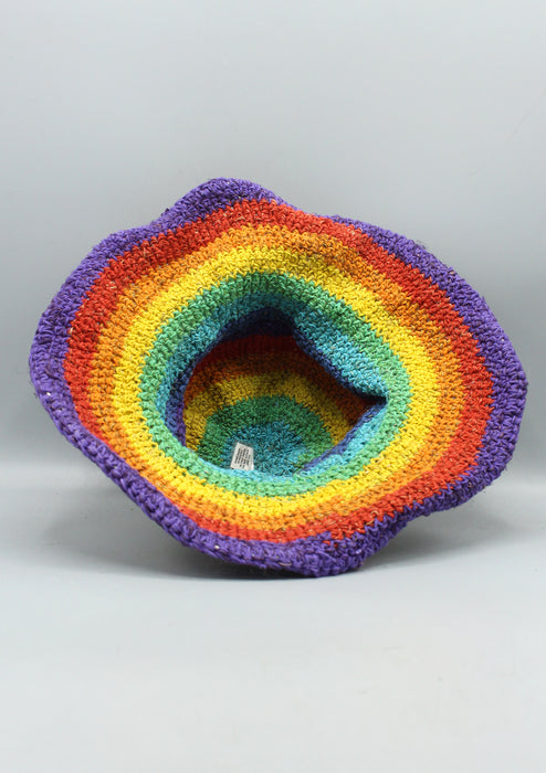 Rainbow Colored Hemp Hat