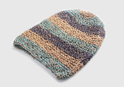 Classic Blue and Gray Mulicolor lining Hemp Cap, Hemp Unisex Beanie - nepacrafts