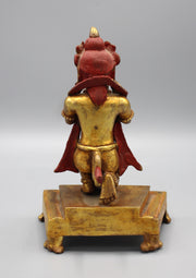 Gold Plated Kneeling Hanuman Statue - nepacrafts