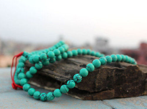 Faux Turquoise Tibetan Prayer Mala