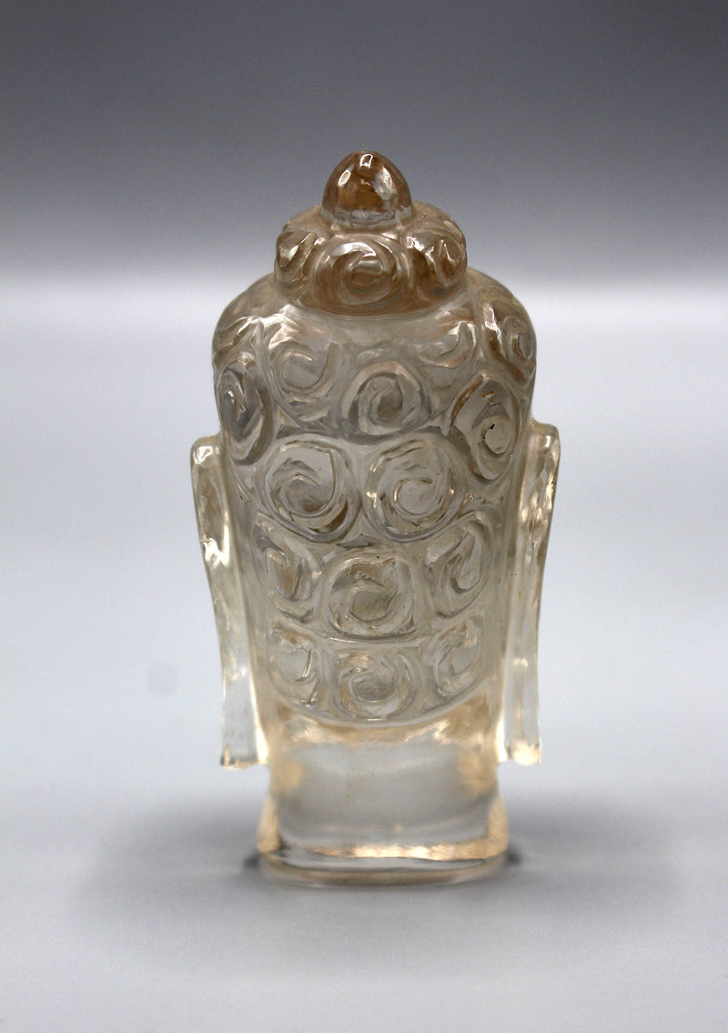 Fine Carving Crystal Buddha Head Statue